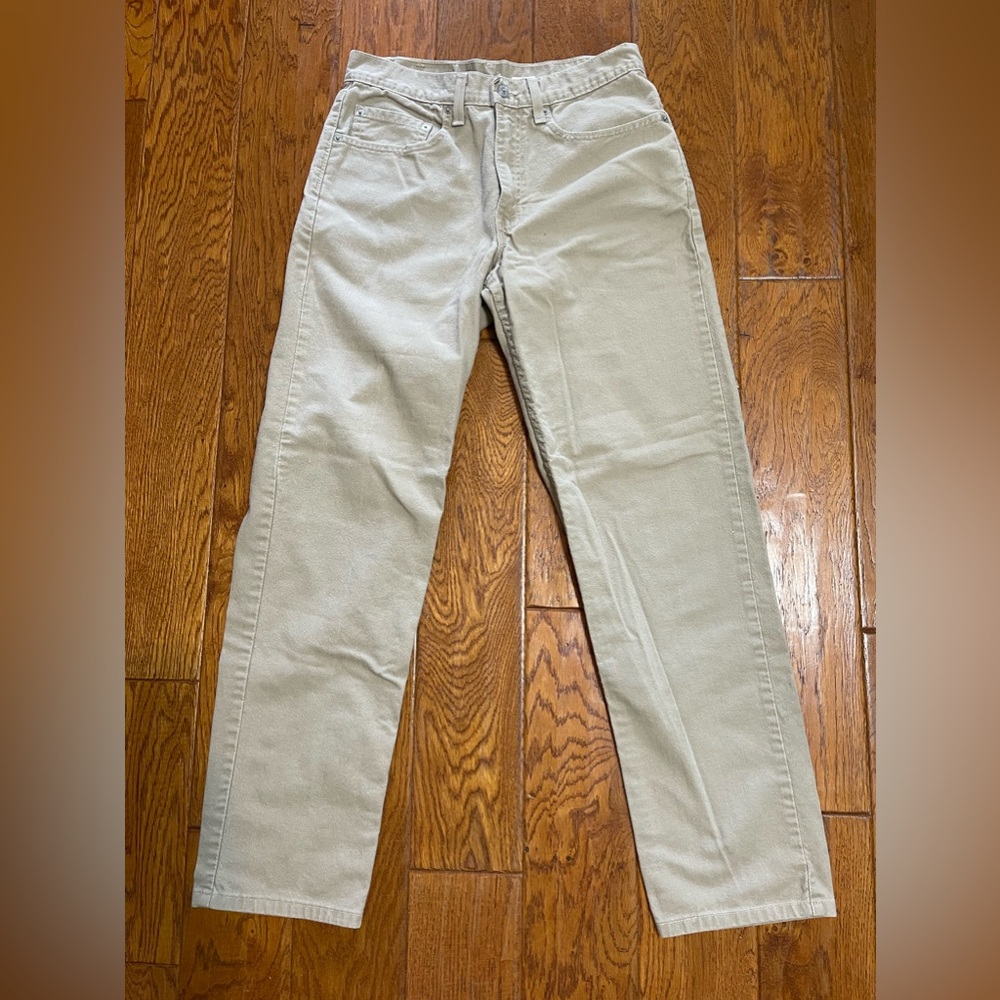 VINTAGE Levis 550 Jeans Womens 31x30 Mom Jeans Tapered Gray Relaxed Fit Y2K